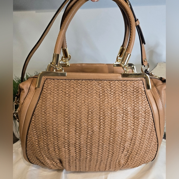 Coach Madison Pinnacle Woven Lily Satchel - Picture 2 of 14